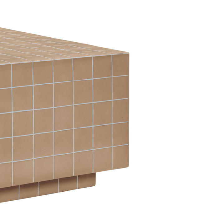 Mixie 39" Taupe Tile Indoor/Outdoor Coffee Table