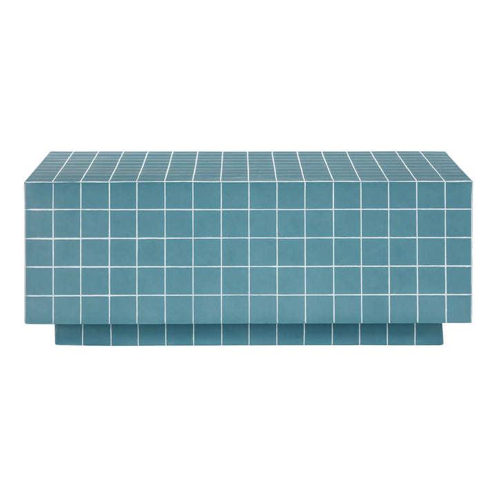 Mixie 39" Blue Tile Indoor/Outdoor Coffee Table
