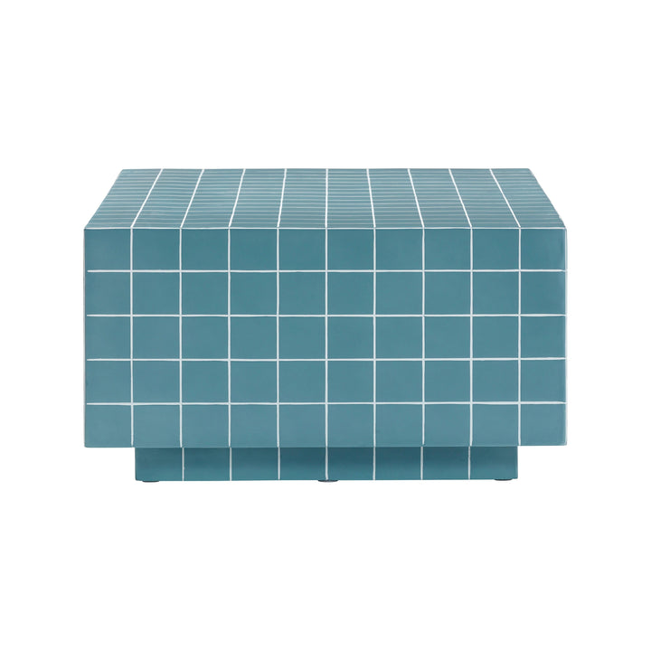 Mixie 39" Blue Tile Indoor/Outdoor Coffee Table