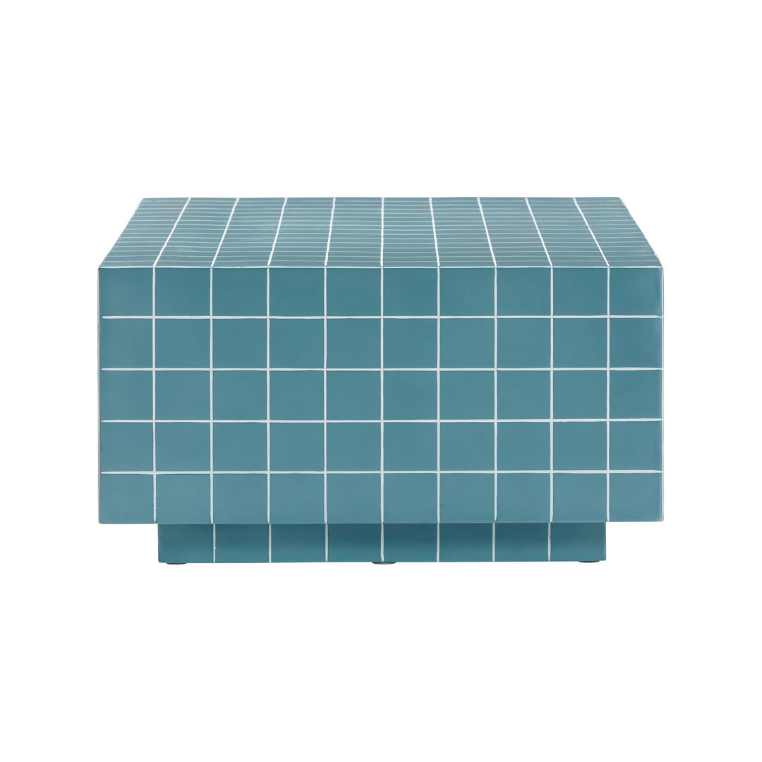 Mixie 39" Blue Tile Indoor/Outdoor Coffee Table