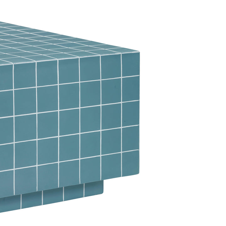Mixie 39" Blue Tile Indoor/Outdoor Coffee Table