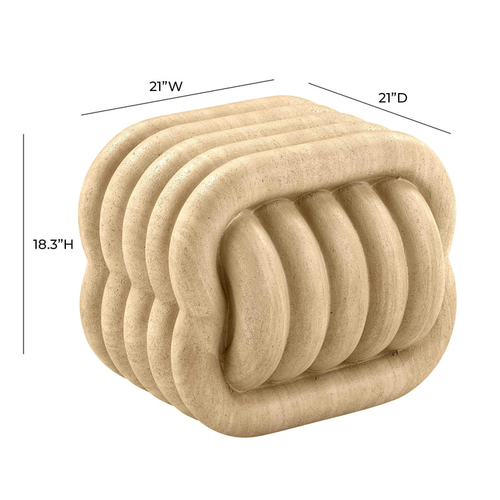 Love Knot Concrete Indoor/Outdoor Accent Stool