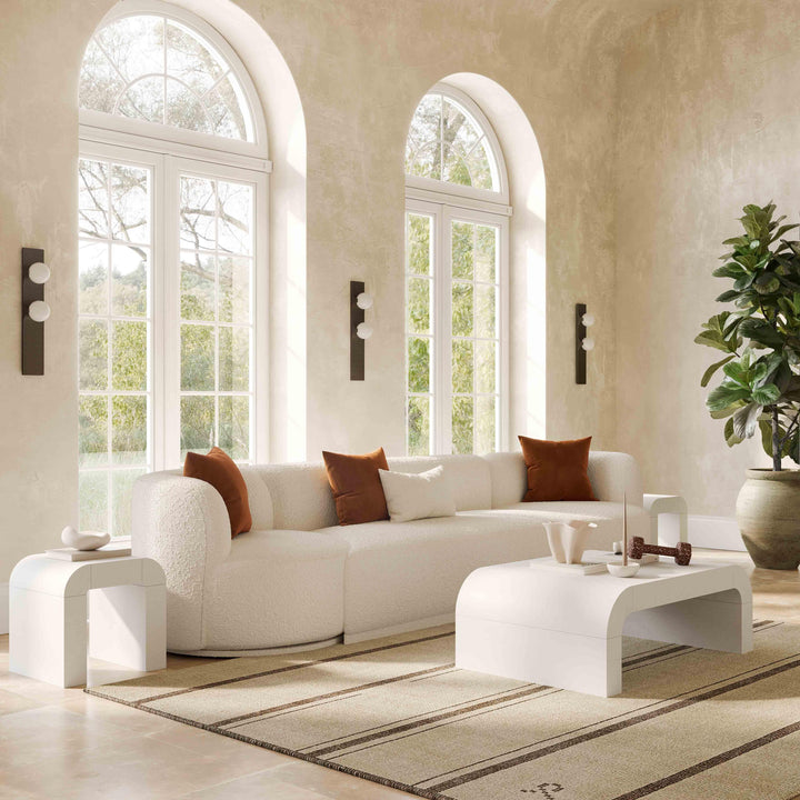Hump 46" White Arched Coffee Table