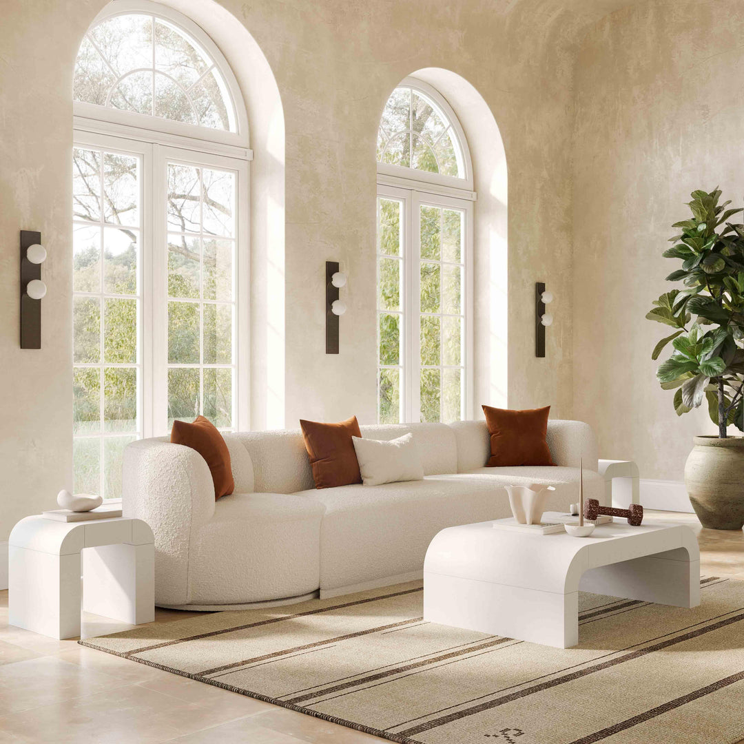 Hump 46" White Arched Coffee Table