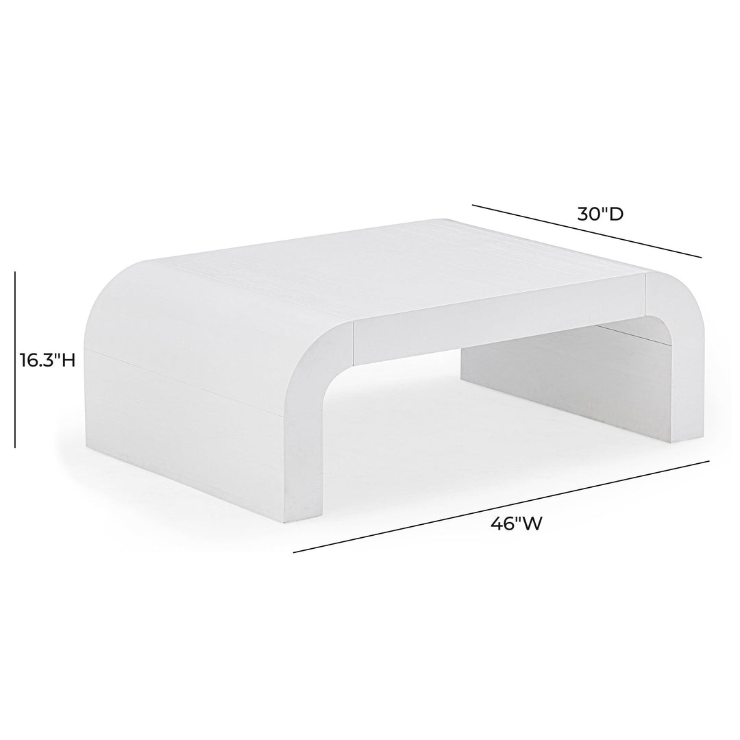 Hump 46" White Arched Coffee Table