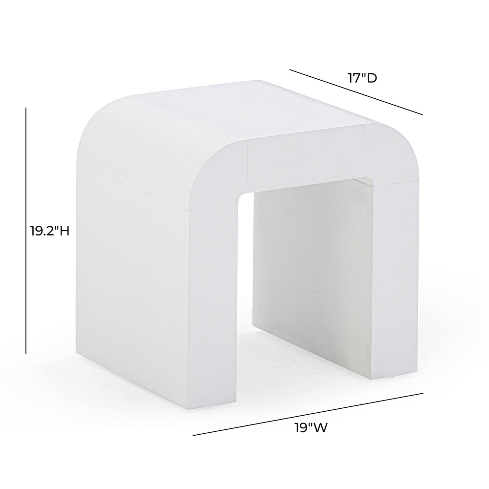 Hump Arched Side Table - White