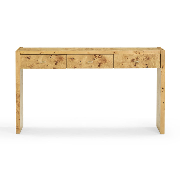 Brandyss 54" Natural Burl Console Table