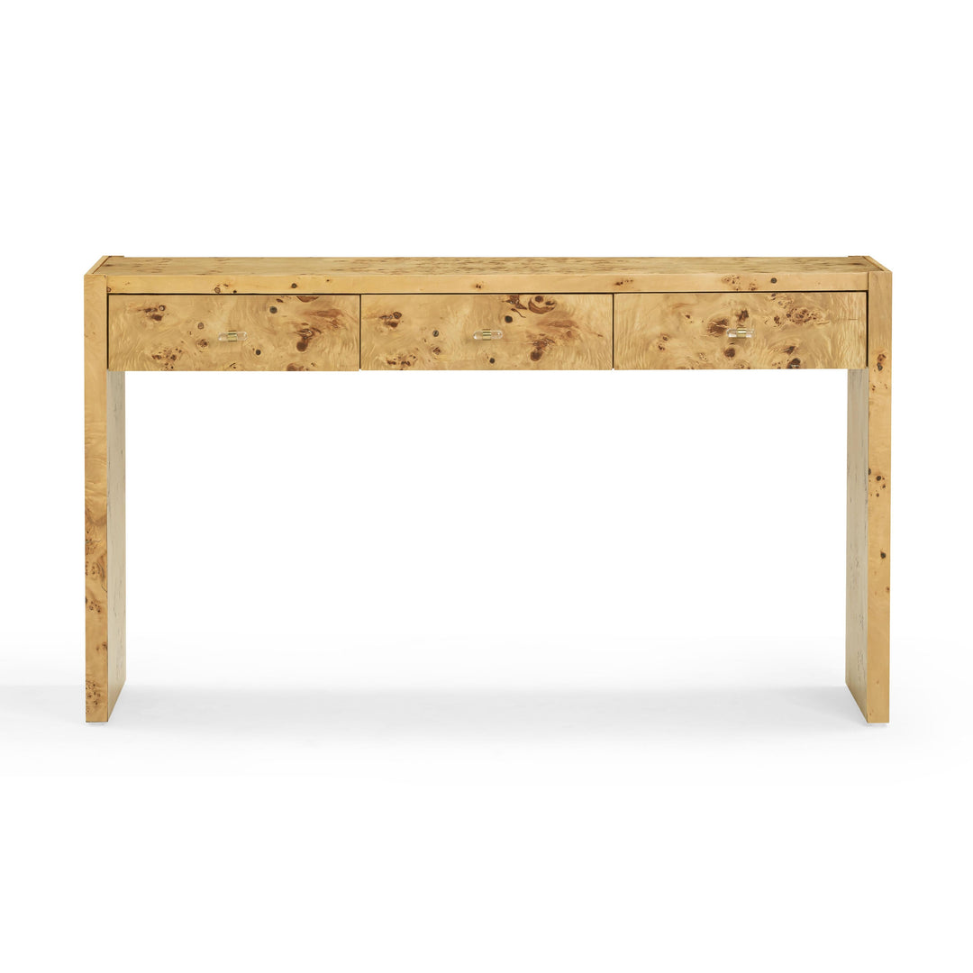Brandyss 54" Natural Burl Console Table