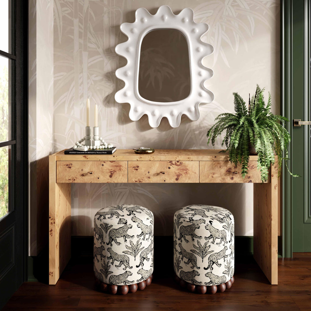 Brandyss 54" Natural Burl Console Table