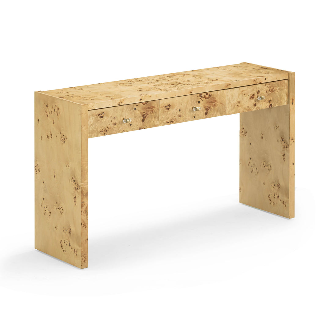 Brandyss 54" Natural Burl Console Table