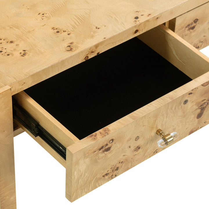 Brandyss 54" Natural Burl Console Table
