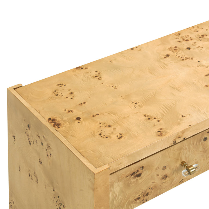 Brandyss 54" Natural Burl Console Table