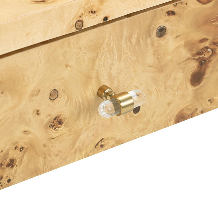 Brandyss 54" Natural Burl Console Table