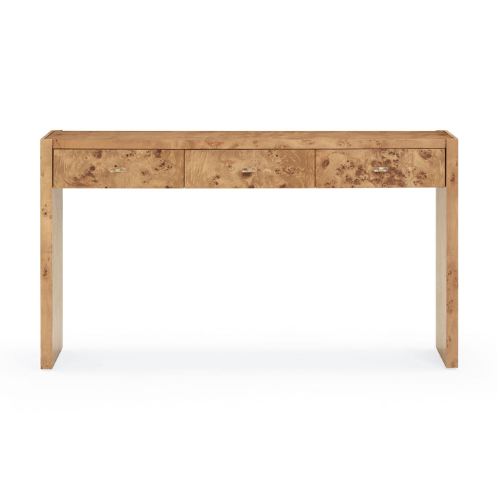 Brandyss 54" Honey Burl Console Table