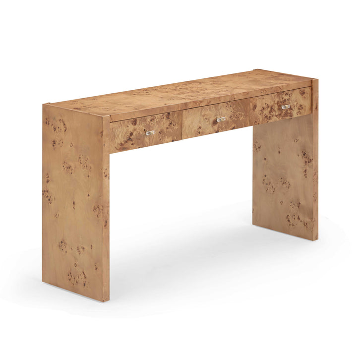Brandyss 54" Honey Burl Console Table