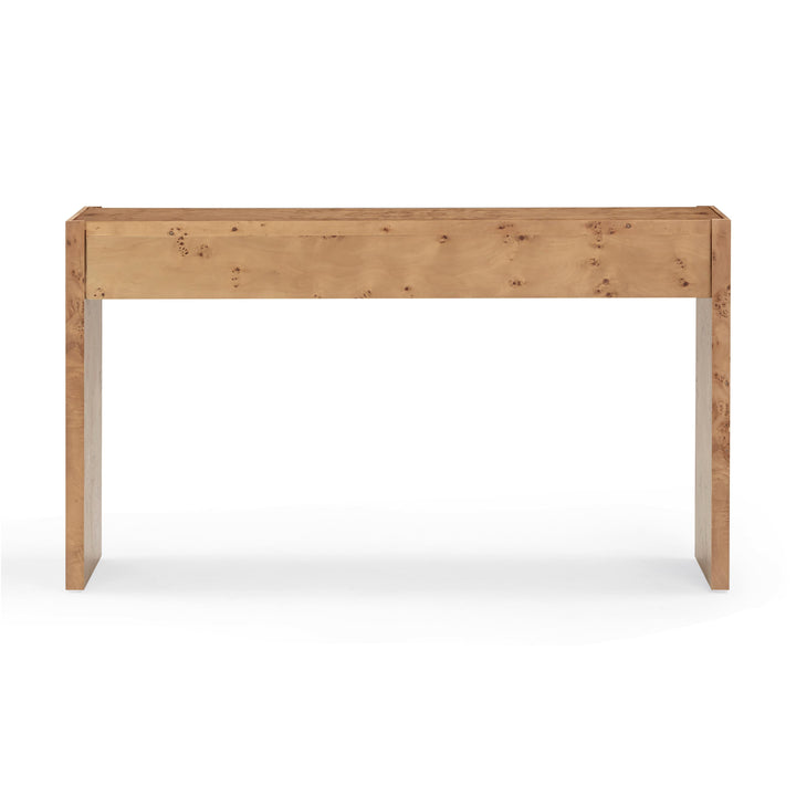 Brandyss 54" Honey Burl Console Table