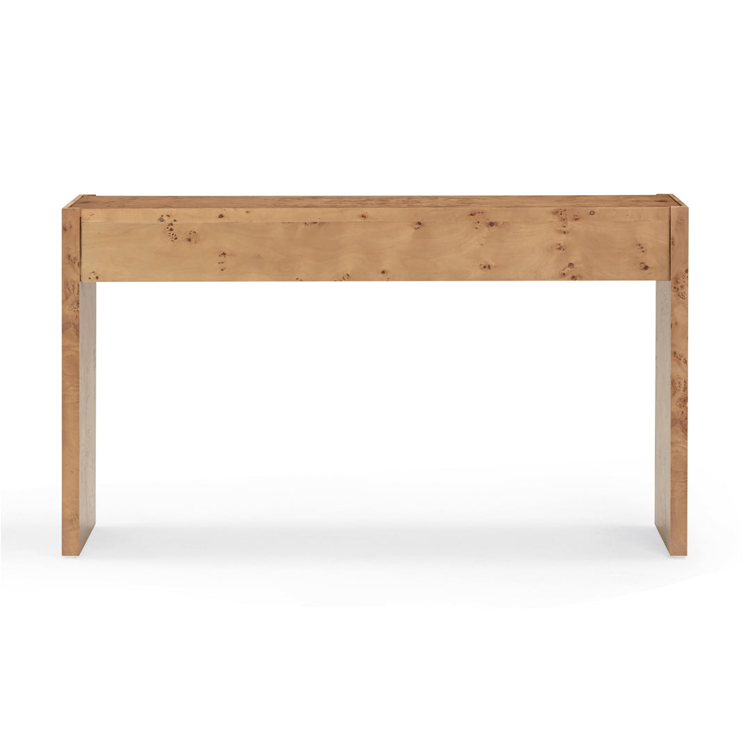 Brandyss 54" Honey Burl Console Table