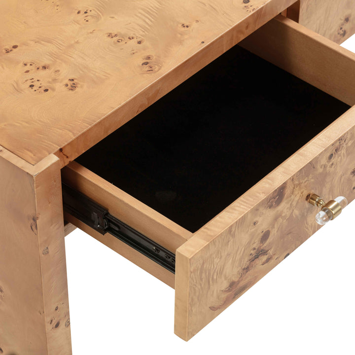Brandyss 54" Honey Burl Console Table
