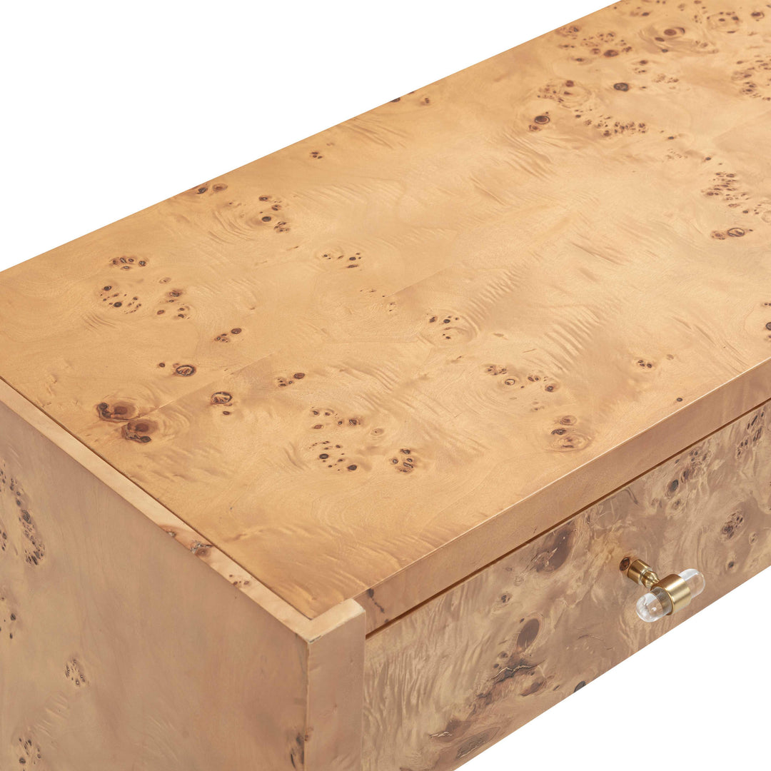 Brandyss 54" Honey Burl Console Table