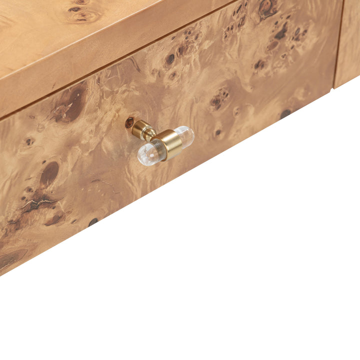 Brandyss 54" Honey Burl Console Table