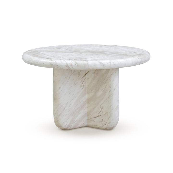 Juju 24" Faux Marble Indoor/Outdoor Round Coffee Table