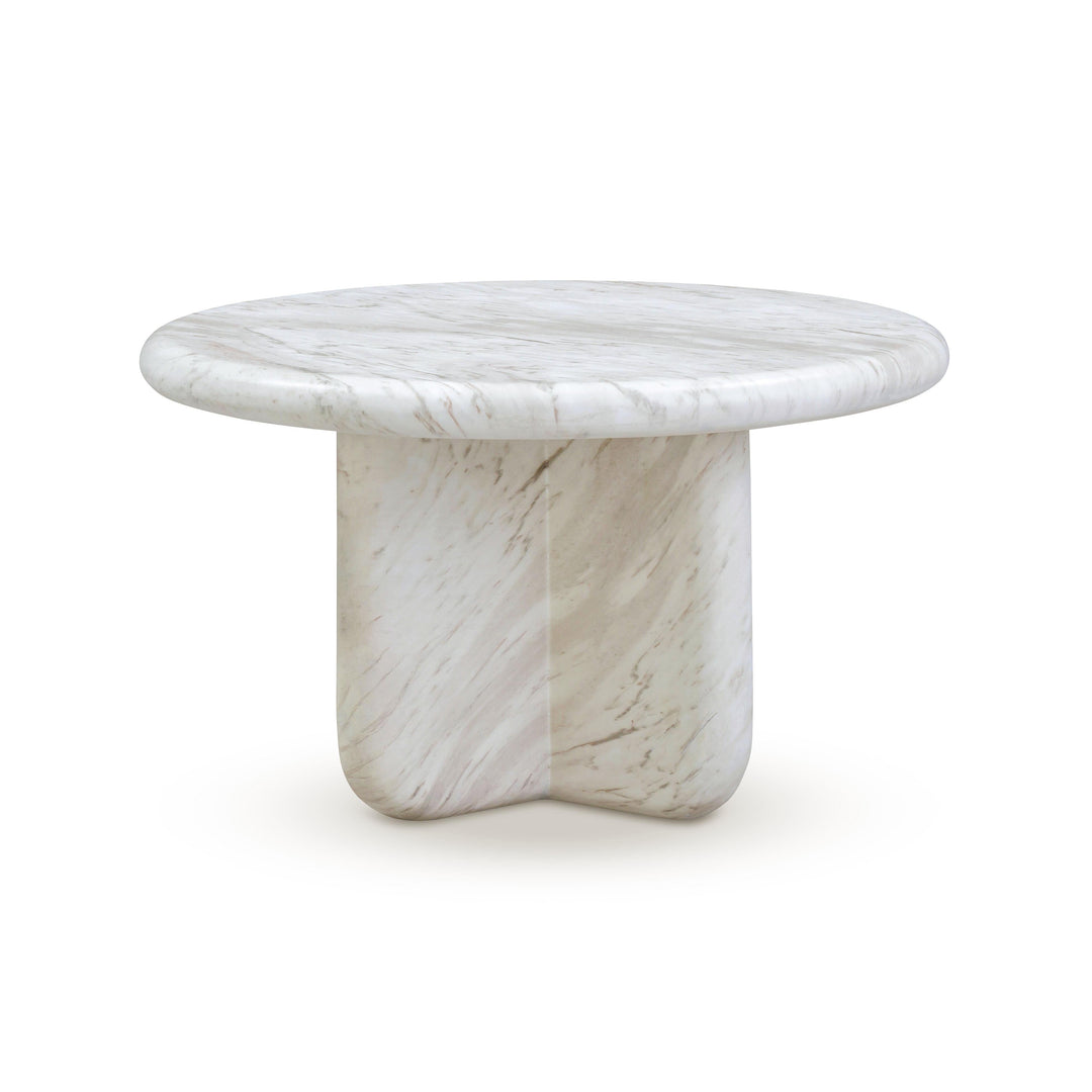 Juju 24" Faux Marble Indoor/Outdoor Round Coffee Table