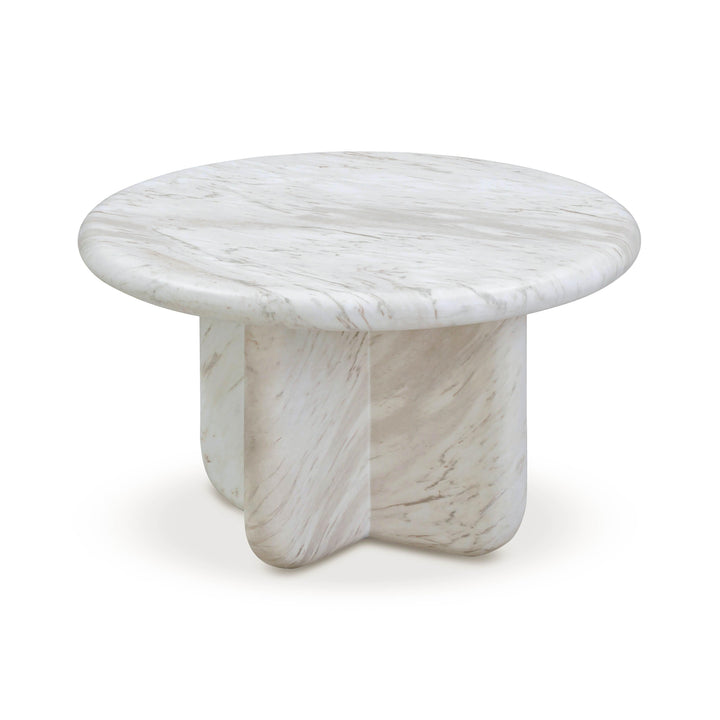 Juju 24" Faux Marble Indoor/Outdoor Round Coffee Table