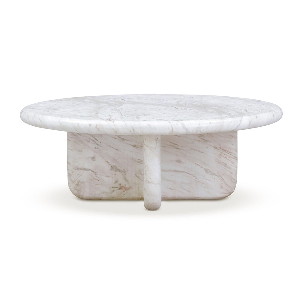 Juju 32" Faux Marble Indoor/Outdoor Round Coffee Table