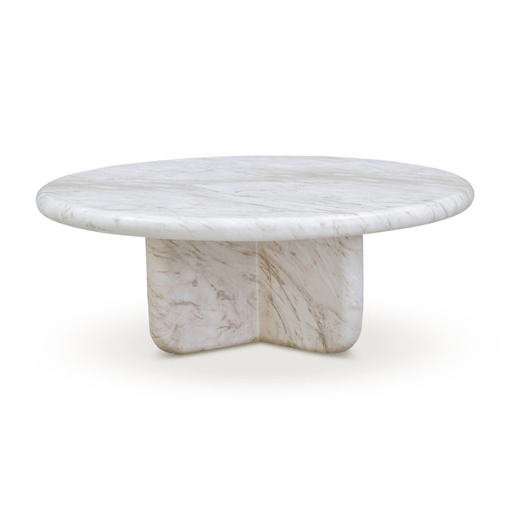 Juju 32" Faux Marble Indoor/Outdoor Round Coffee Table