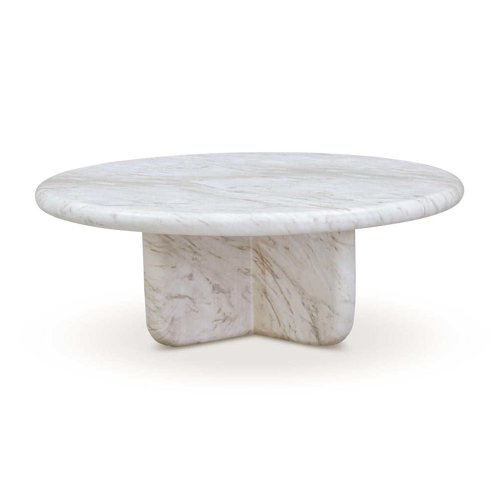 Juju 32" Faux Marble Indoor/Outdoor Round Coffee Table