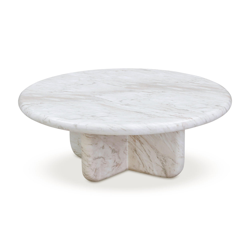 Juju 32" Faux Marble Indoor/Outdoor Round Coffee Table