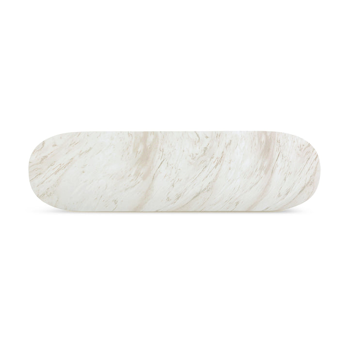 Esme 54" Faux Marble Indoor/Outdoor Long Console Table