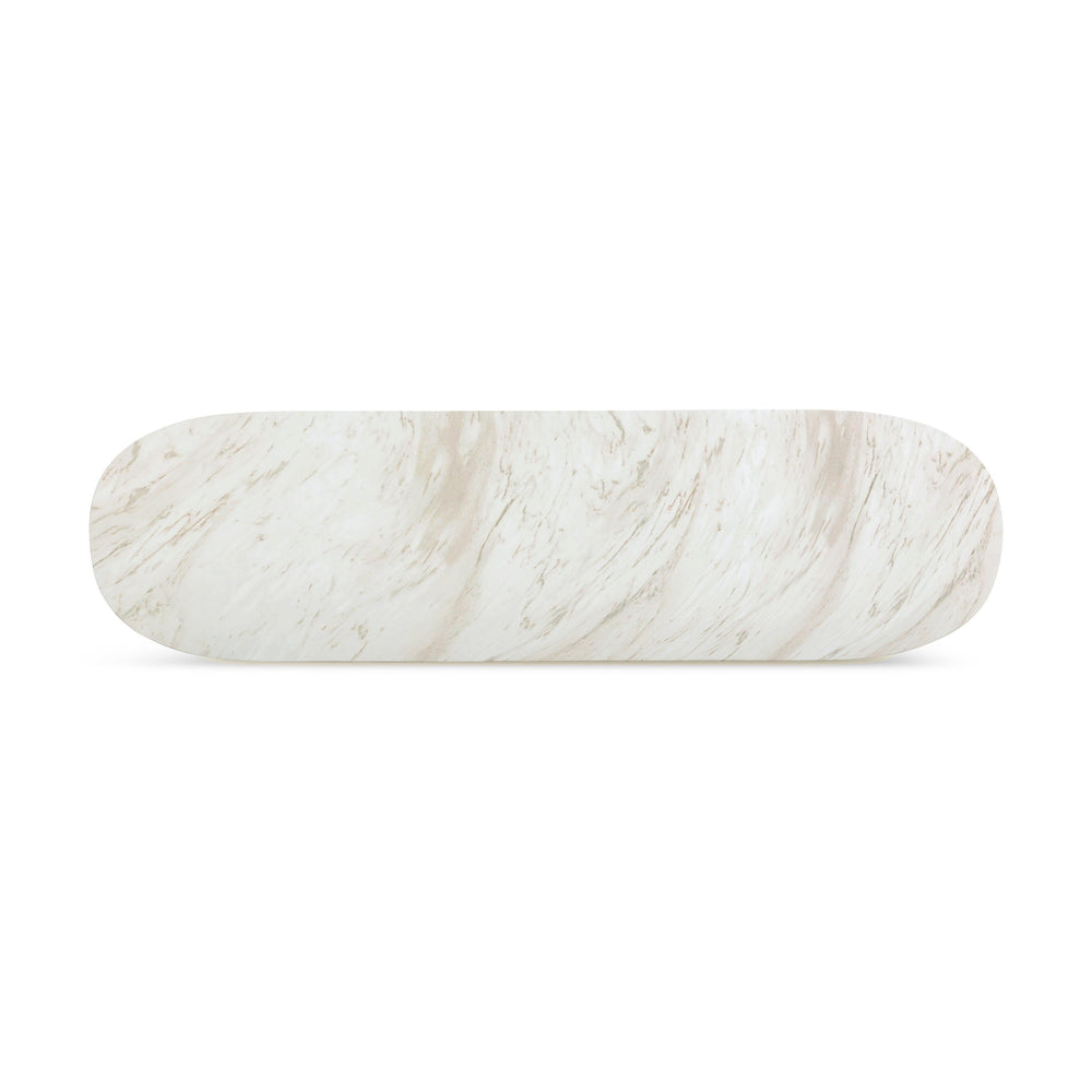Esme 54" Faux Marble Indoor/Outdoor Long Console Table