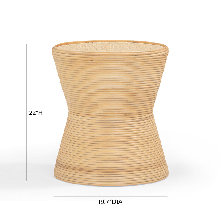 Henri Natural Rattan Side Table