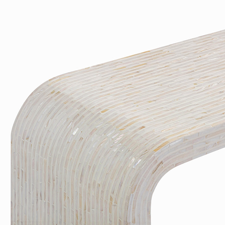 Opus 43" Cream Capiz Shell Console Table