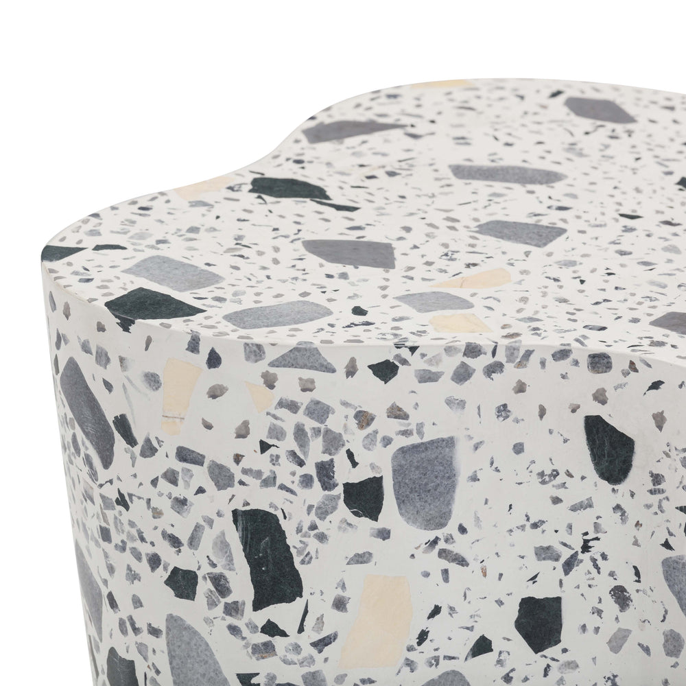 Slab Faux Terrazzo Indoor/Outdoor Side Table