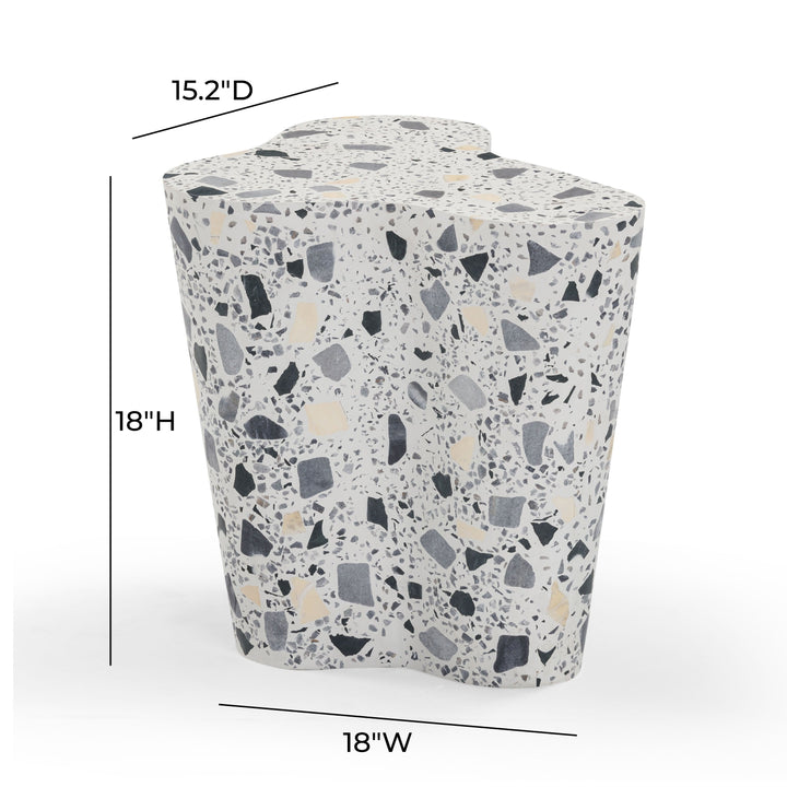 Slab Faux Terrazzo Indoor/Outdoor Side Table