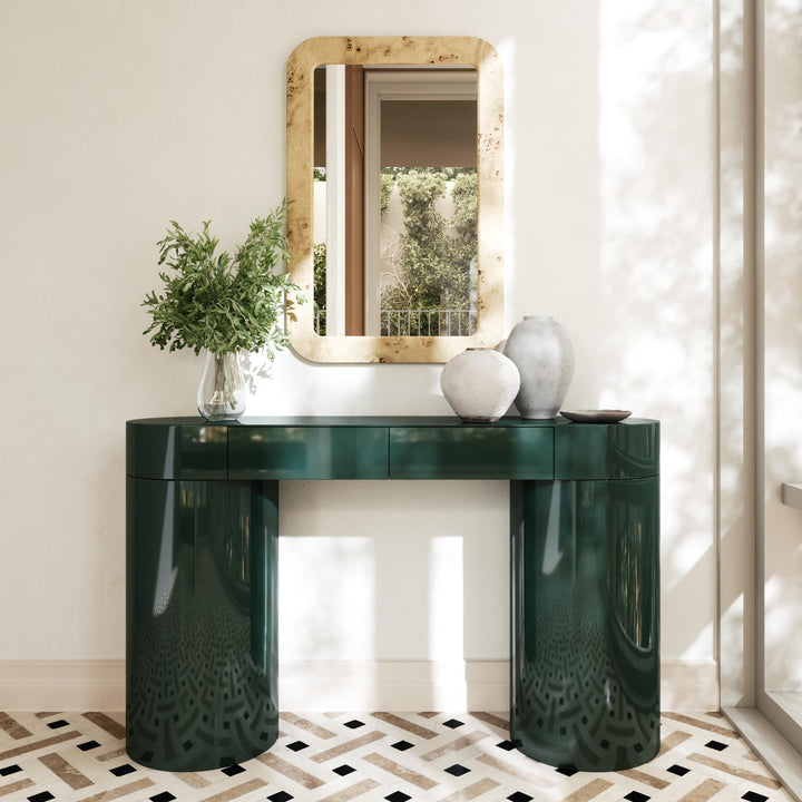 Mira 50" Green High Gloss Console Table