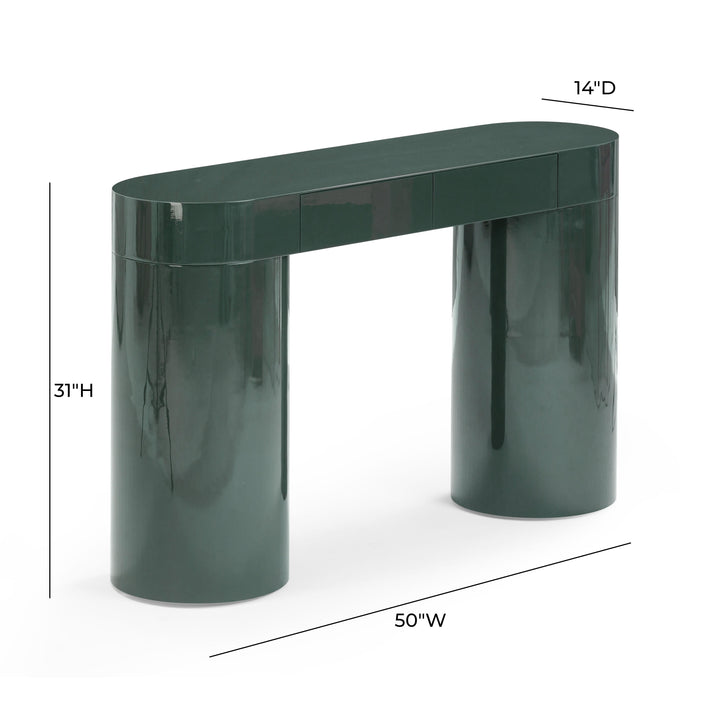 Mira 50" Green High Gloss Console Table
