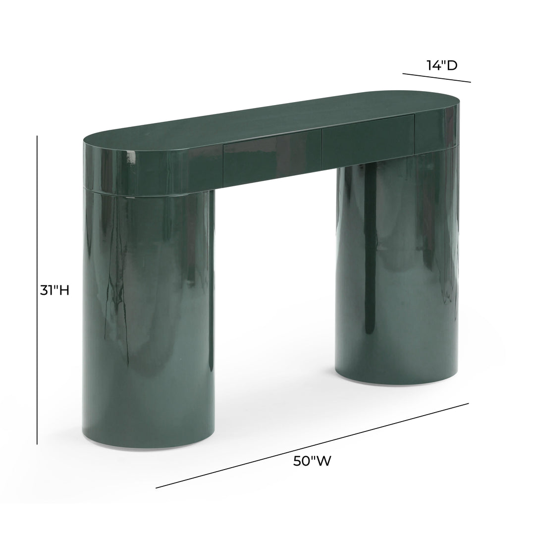 Mira 50" Green High Gloss Console Table