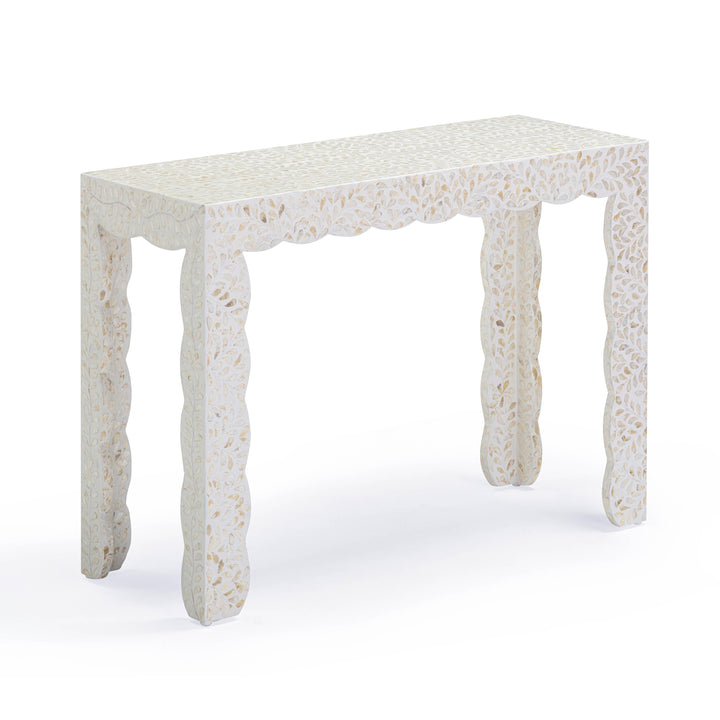 Piara 43" Natural Capiz Shell Console Table
