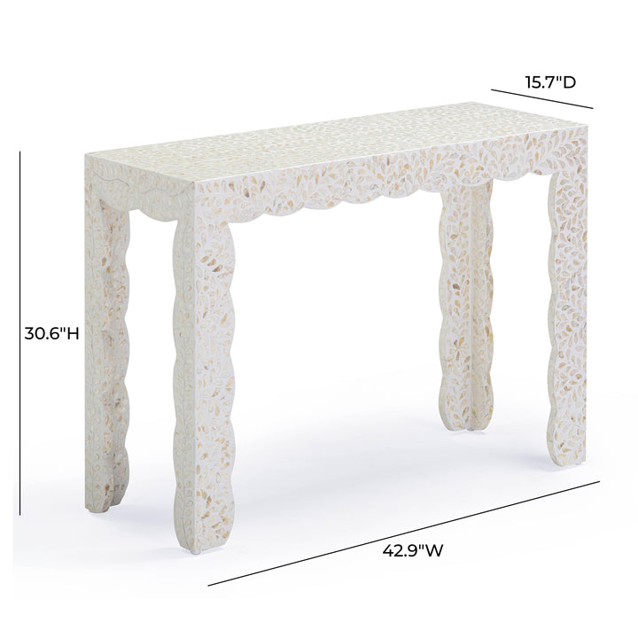 Piara 43" Natural Capiz Shell Console Table