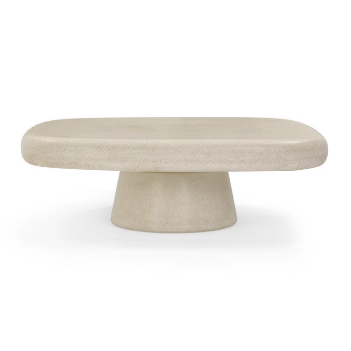 Darial 46" Sandstone Indoor/Outdoor Coffee Table