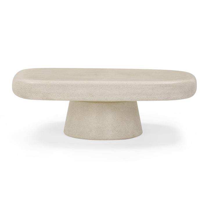 Darial 46" Sandstone Indoor/Outdoor Coffee Table