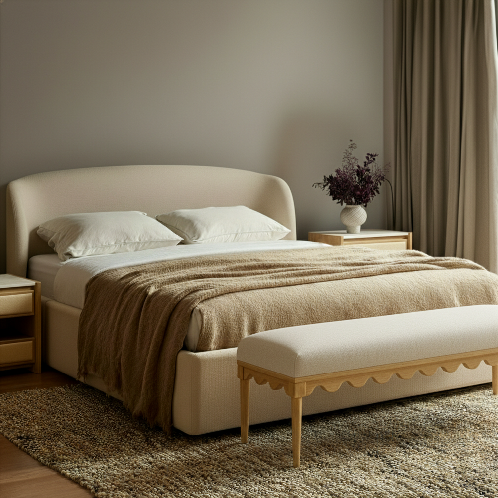 Oodle 56.5" Performance Vegan Mohair Bench