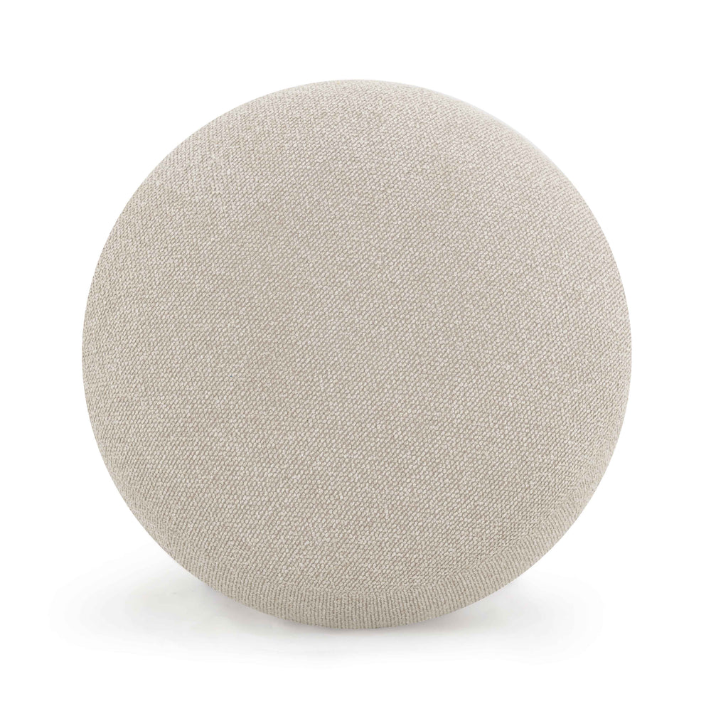 Pucker Warm Grey Performance Boucle Ottoman