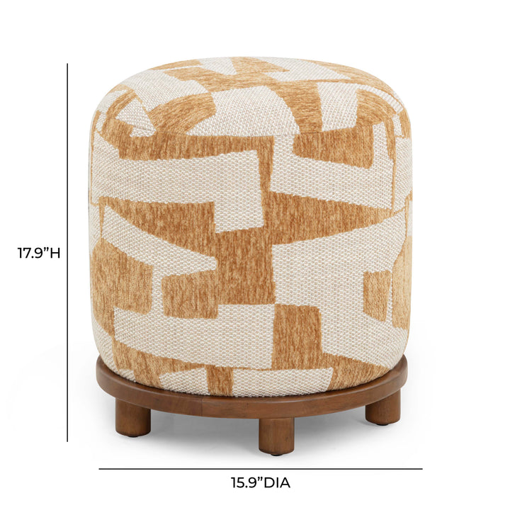 Bisou Performance Jacquard Ottoman