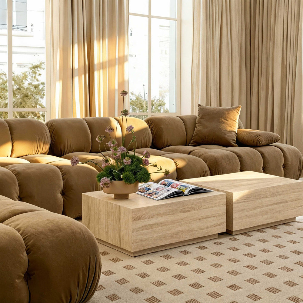 Romy 47" Faux Wood Rectangular Coffee Table