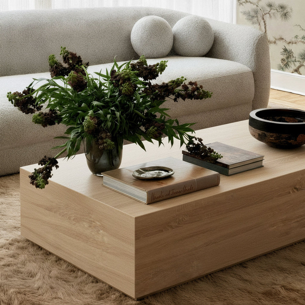 Romy 47" Faux Wood Rectangular Coffee Table