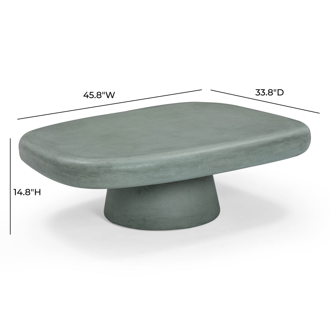 Darial 46" Green Indoor/Outdoor Coffee Table